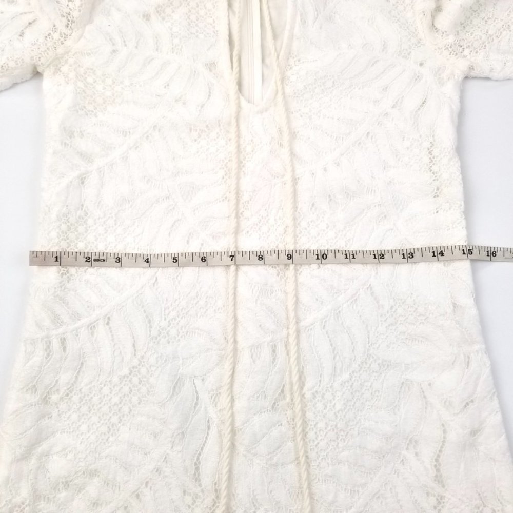 LOVERS + FRIENDS | White Lace Tassel Mini Dress XS - Picture 8 of 12